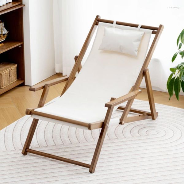 Mobili da campeggio Soggiorno Sedia da giardino in legno Patio Campeggio Spiaggia Sedie pieghevoli per esterni Chaise moderna Jardin WK50GC