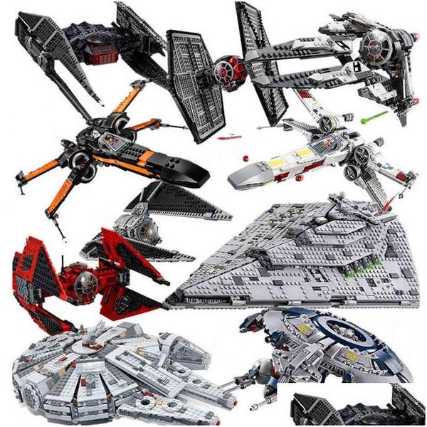 Blocks Stern Moc X-Flgel Katte Kmpfer Microfighters Bausteine Set Raum Ziegel Spielzeug Geschenke Space Wars Blocks Рождественские игрушки Gif Dhh4X