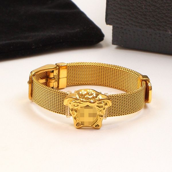 2024 Original luxury designer Girls women men boy head belt bracelets elegant Love 18K Gold silver rose Bangles logo engrave bracelet Fashion Jewelry Lady Party