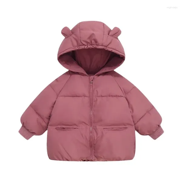 Casaco para baixo crianças roupas meninas jaquetas de inverno moda algodão velo quente com capuz outwear crianças roupas menino jaqueta blusão