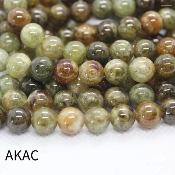 Pietre preziose sciolte 1 filo/set AKAC Circa 8 mm 46-48 perline Granato verde naturale per creazione fai da te