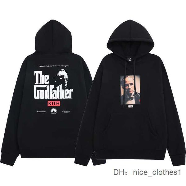 2023 Designer Hoodie Kith Box Bordado Oversize Pulôveres Padrinho Impressão Correspondente Fleece Solto Encaixe Masculino Casual Alta Qualidade Hoodie AS0Y