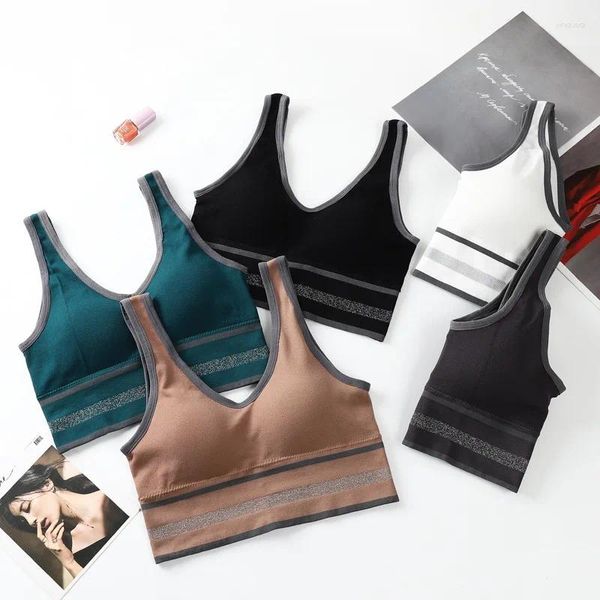 Bustiers Corsets Kadın Yoga Sport Sütyen Şok geçirmez Seksi Arka Spor Sütyenleri Nefes Alabaş Atletik Fitness Çalışma Spor Salon Yelek Yumuşak Spor giyim