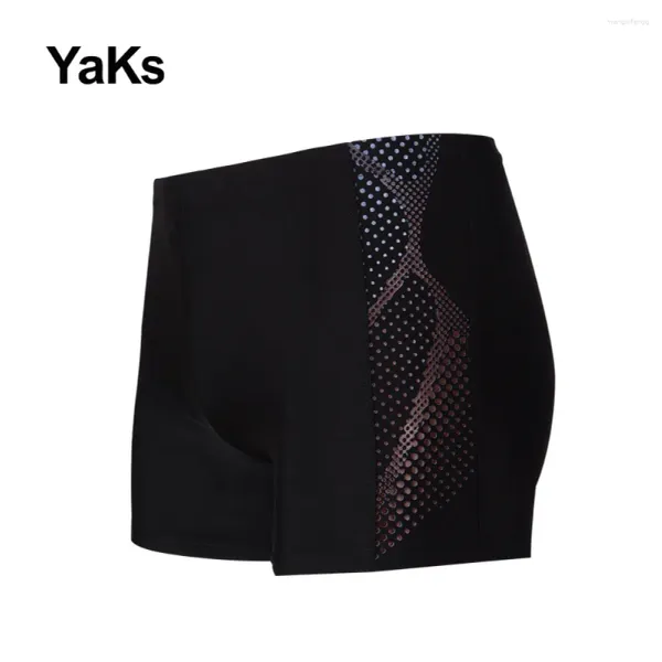 Herren Bademode YaKs Marke elastische Badehose Strand Schwimmen Sport kurze Slips Surfen Sommer Badeanzug Boxershorts Badeanzug