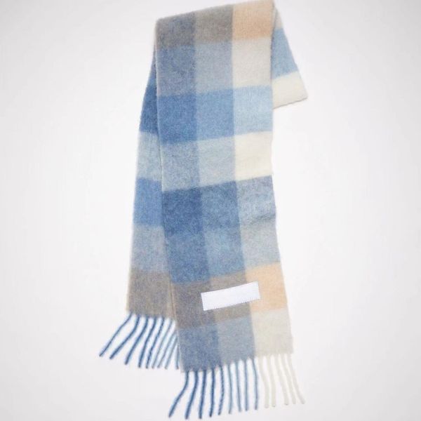 Модный зимний шарф, мужской шерстяной женский шарф с бахромой, дизайнерский шарф AC echarpe с удлиненной парой, уличный холодостойкий, простой дизайнерский шарф, классический hj01
