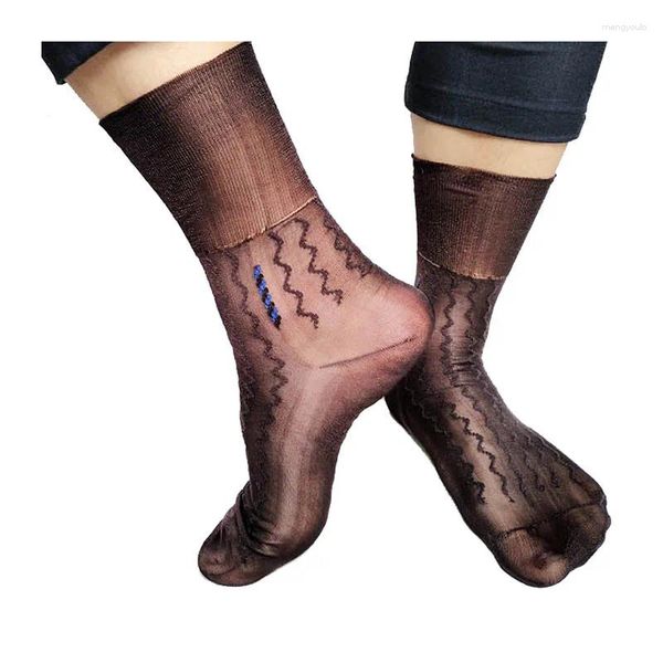 Мужские носки PEAJOA, брендовые мужские сексуальные нейлоновые шелковые носки для мужчин, высокое качество, мягкие мужские прозрачные чулки для геев