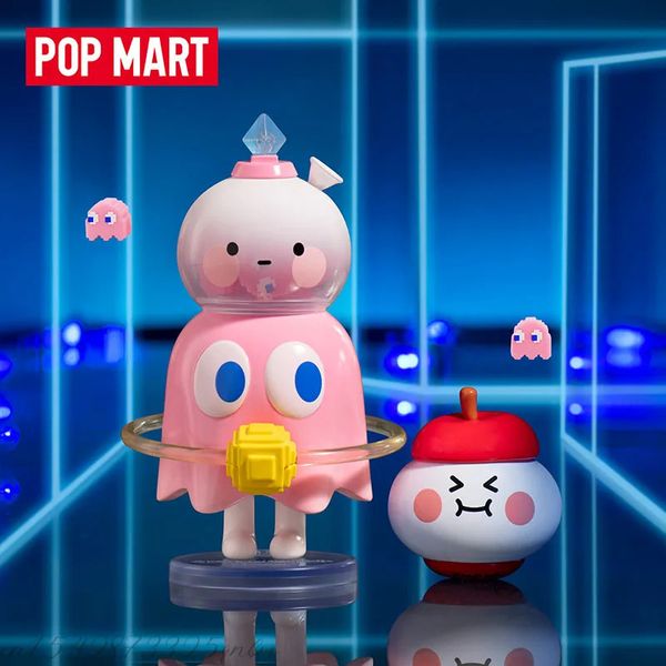 Caixa cega popmart pac man bobo coco espaço caixa brinquedos kawaii anime figura de ação caixa caja surpresa mistério bonecas meninas presente 231020