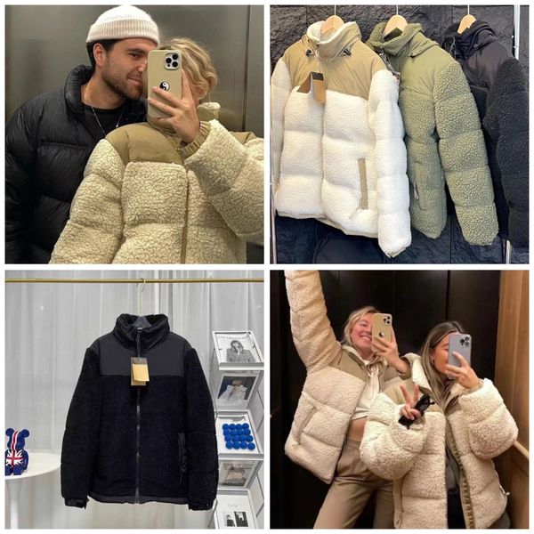 Kadın Ceketleri Kış Polar Ceket Puffer Sherpa Kadınlar Sahte Shearling Dış Giyim Paltoları Kadın Süet Kürk Malto Erkekler Sıcak kalınlaşmış kuzu puf Boyutu M-2XL