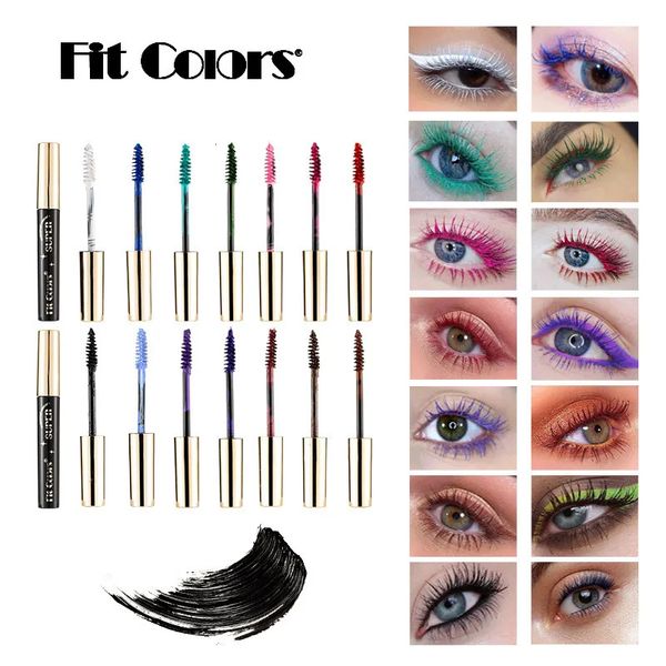 Rímel 5D Fibra de Seda Lash Cor À Prova D 'Água 14 Cores 3D Extensão Dos Cílios Grosso Alongamento Eye Lashes Cosméticos 231020