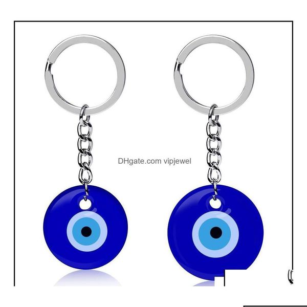 Portachiavi Portachiavi Gioielli Turco Evil Blue Eye Portachiavi Anello per auto Amet Portafortuna Ciondolo appeso Jewerly Drop Delivery 2021 Jjc5W Dhozz