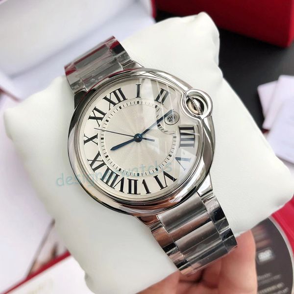 Homens e mulheres designer de alta qualidade relógios de aço inoxidável mecânico relógio automático tamanho 42mm36mm33mm moda casal movimento relógios presente de luxo