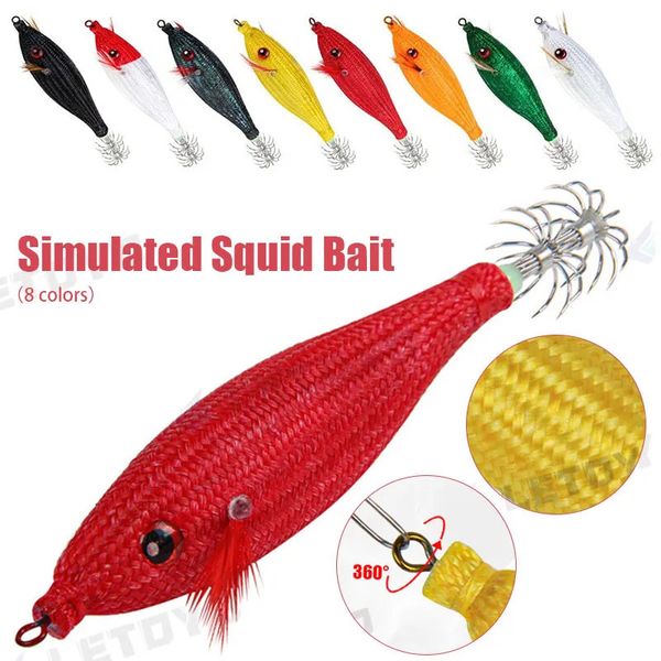 Köder lockt 157 Stück Farbe 78 mm 10 g schwimmender Tintenfisch Jig Jigging Angelköder künstlicher Kunststoffhaken Meer Boot Tintenfisch Köder 231020