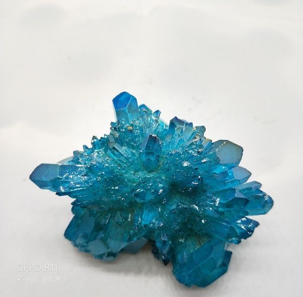 90120g natürliche Kristallgruppe, sehr schöne himmelblaue Farbe, Engel-Aura-Kristallmenge, natürliche Quarzmineralien, Steindekoration, Zuhause, T25913923