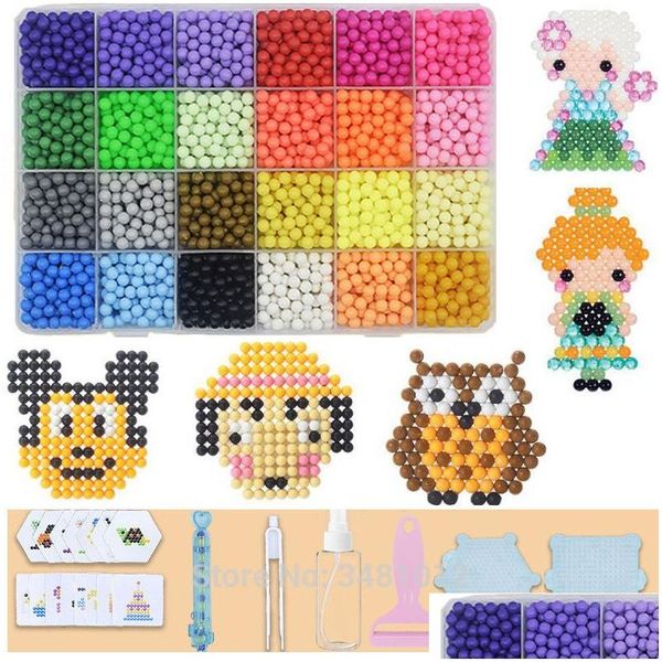 Jogos de festa artesanato fusível de água pérola mágica pegajosa beaddiy conjunto ferramenta pegboard artesanato crianças brinquedos para meninas crianças presente adolescente 8 10 dhoec