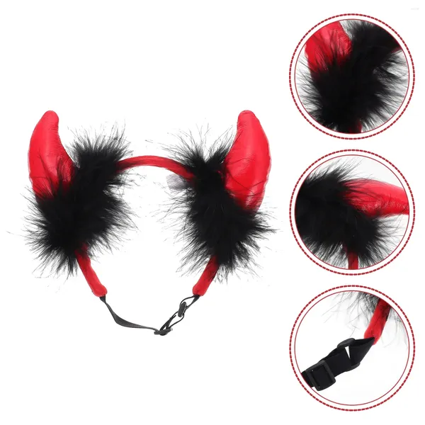 Abbigliamento per cani Fascia per capelli di Halloween Costume Decorazioni per feste per animali domestici Parodia in stoffa Cosplay Copricapo Ornamento