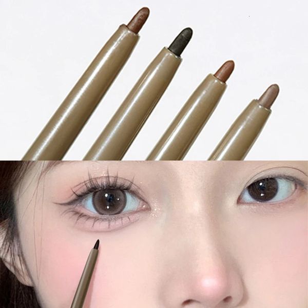 Eye ShadowLiner Combinação Matte Lying Silkworm Eyeliner Gel Pen Duradouro À Prova D 'Água Não Blooming Secagem Rápida Liner Lápis Marrom Sombra Maquiagem 231020