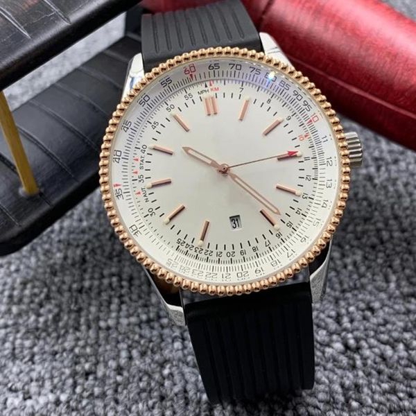 Männlicher Designer Breit Clone Watch 95TE Montre Prx Tankuhr automatischer mechanischer Edelstahl phNew Navigator schwarzes Zifferblatt Armbanduhr Humbre AAA Guarda Montres de Luxe