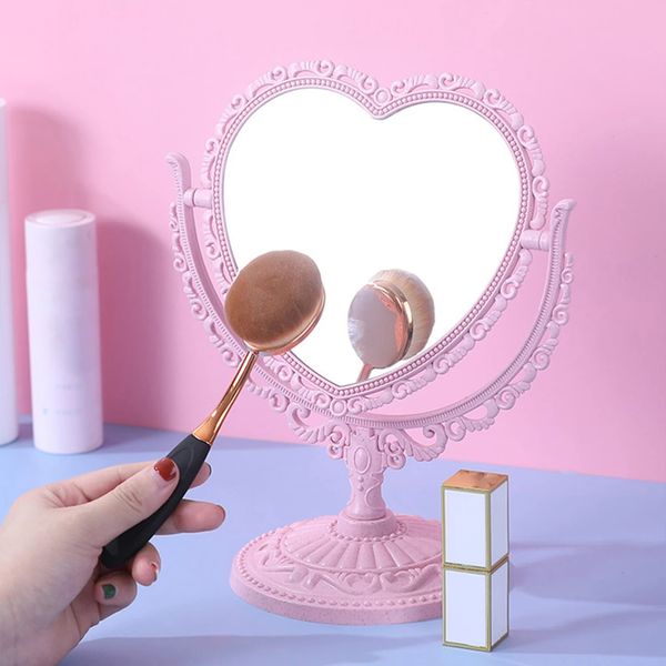 Espelhos compactos espelho de vaidade compõem espelhos estilo europeu espelho de maquiagem dupla face para mulher meninas presentes de natal pr venda 231021