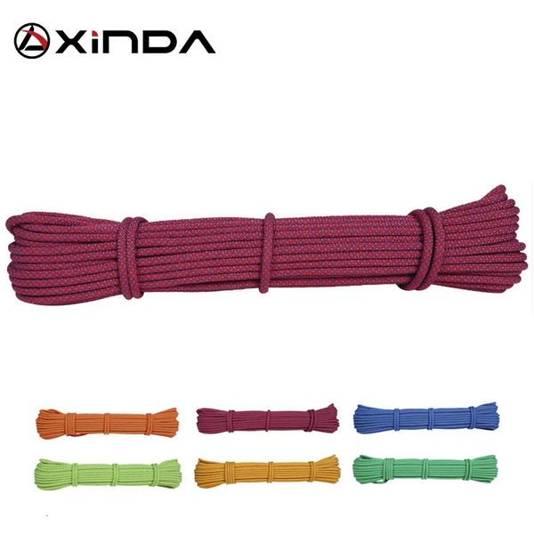 Cordas de escalada XINDA Escalada 10m Paracord Escalada Corda Acessórios Cabo 6mm Diâmetro 5KN Alta Resistência Paracord Segurança Corda Sobrevivência 231021