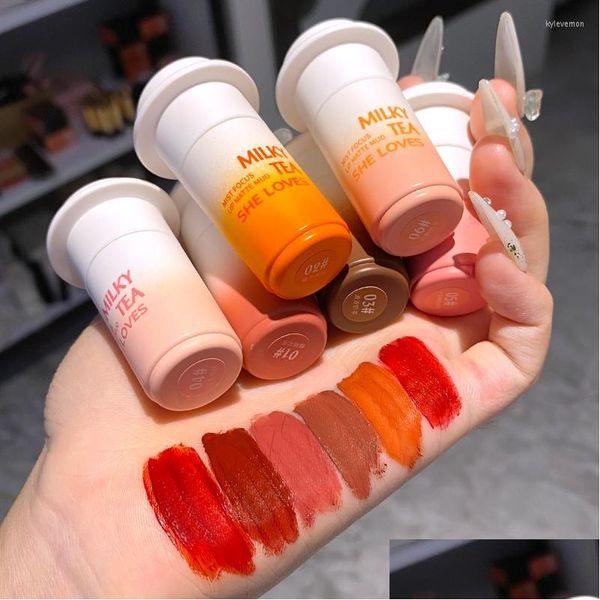 Lip Gloss Lip Gloss Sheloves Matte Cup Lacquer Sem Mancha Na Boca À Prova D 'Água Não Desvanecendo e Rosto Dual-Use Ferramenta de Maquiagem Saúde Beleza Mak Dhpos