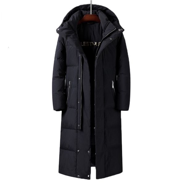 Gilet da uomo 2023 Inverno e piumino rosso da donna sopra il ginocchio addensato caldo cappello staccabile giacca canadese 5XL 231020