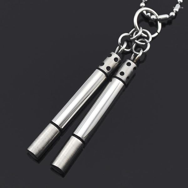 Pingente colares pingente colares atgo nunchaku colar encantos de aço inoxidável para homens punk jóias bp1156 jóias colares pendan dh3xf