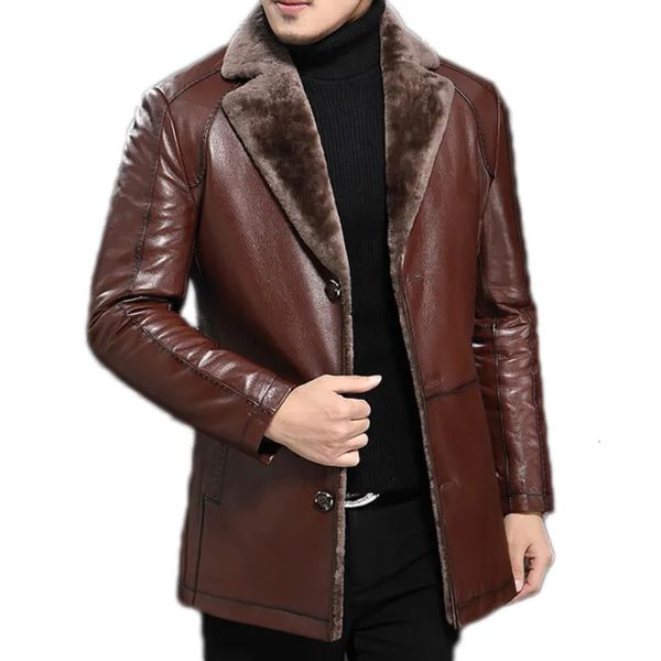 Мужская кожаная искусственная кожа AYUNSUE, куртка из натуральной кожи, мужская дубленка для мужчин, зимняя куртка больших размеров, овечья овчина, натуральные меховые пальто JLK17759 KJ1209 231020