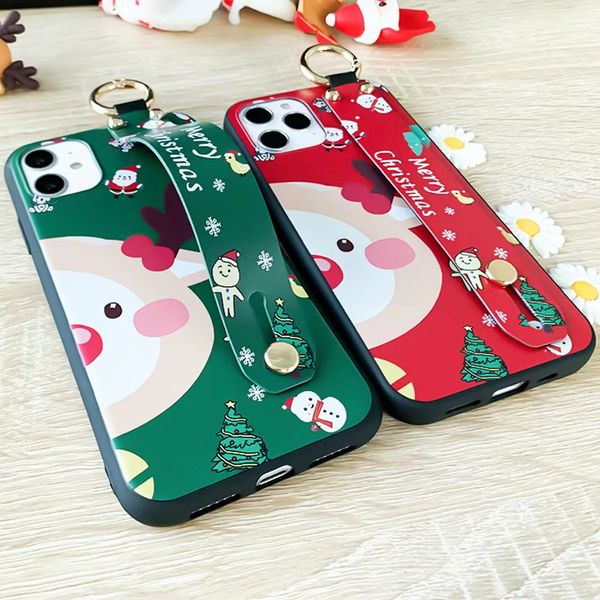 Weihnachten und Neujahr Geschenk weiße Handyhülle für iPhone 15 11 13 14 Pro Max 12 Mini XS XR SE 8 7 Plus Mode Mädchen Cover Fundas