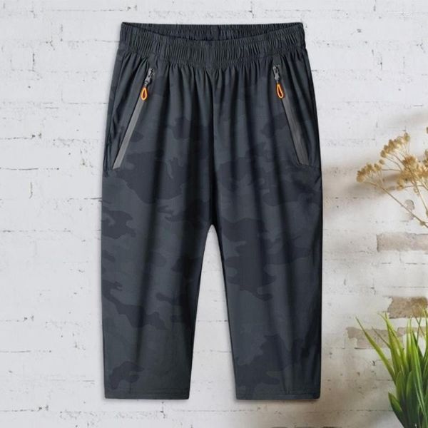 Pantaloni da uomo Pantaloni da uomo 2023 sopra il ginocchio Cintura elastica in nylon Pantaloncini da uomo Pista per fitness Pantaloni sportivi casual stile estivo