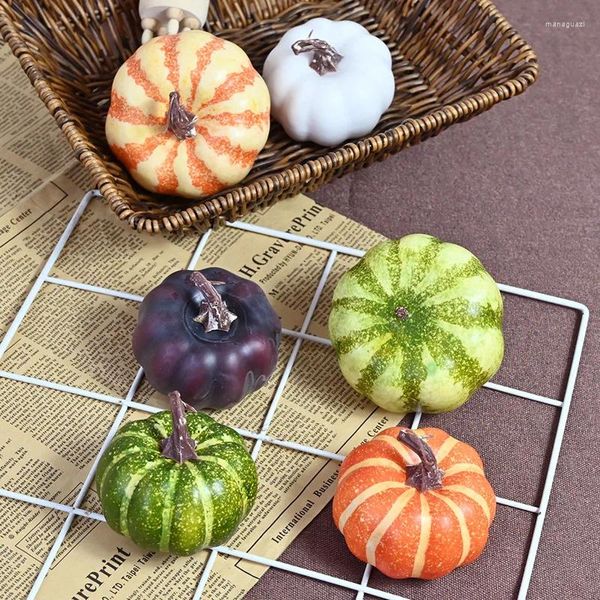 Fiori decorativi Schiuma arancione Zucca Fattoria Rustico Autunno Halloween Centrotavola Mensola del camino Cucina Harvest Festival Modello Prop