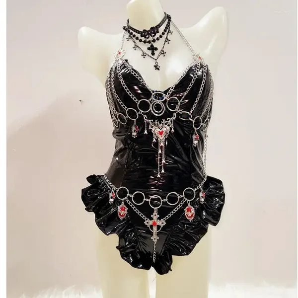 Canotte da donna E Vestiti per ragazza Harajuku TopsCanotte gotiche Punk gotico Y2k Crop Top Bustier sexy Moda