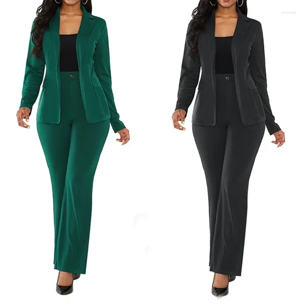 Calças femininas de duas peças de alta qualidade terno de duas peças plus size mulheres xl 2023 formal senhoras blazer negócios calças casuais mulher roupas