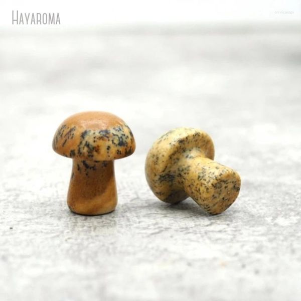Ожерелья с подвесками, 10 шт., оптовая продажа, изображение гриба яшмы, свободный камень PM42050