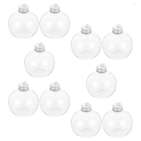 Вазы 10 шт. Рождественские сферические бутылки прозрачные бутылки сока Хранение наружное пластик Портативный