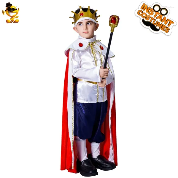 Tema traje dsplay cosplay roupas estilo original elegante deluxe rei festa de halloween temperamento solto meninos manto cinto peças terno