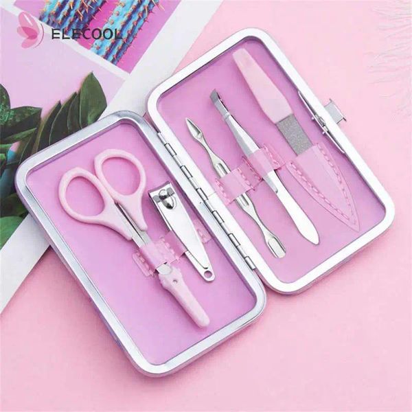 Kit per nail art Set per manicure di bellezza Tagliacapelli portatile facile da pulire Usi multipli Forbici per cartoni animati Prodotti Clip per sopracciglia Durevole