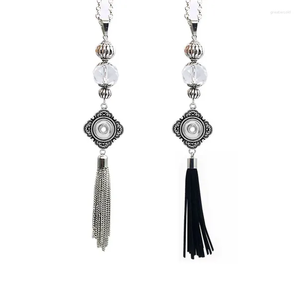 Ожерелья с подвесками, сменный цветок с кисточками и кристаллами имбиря, ожерелье 114, размер 12 мм, подвеска на кнопке, ювелирные изделия для женщин, подарок