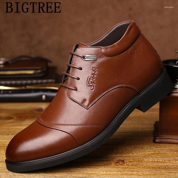 Scarpe eleganti da uomo d'affari in pelle Oxford Coiffeur Stivali da uomo marroni formali autentici Chaussure Homme Bona