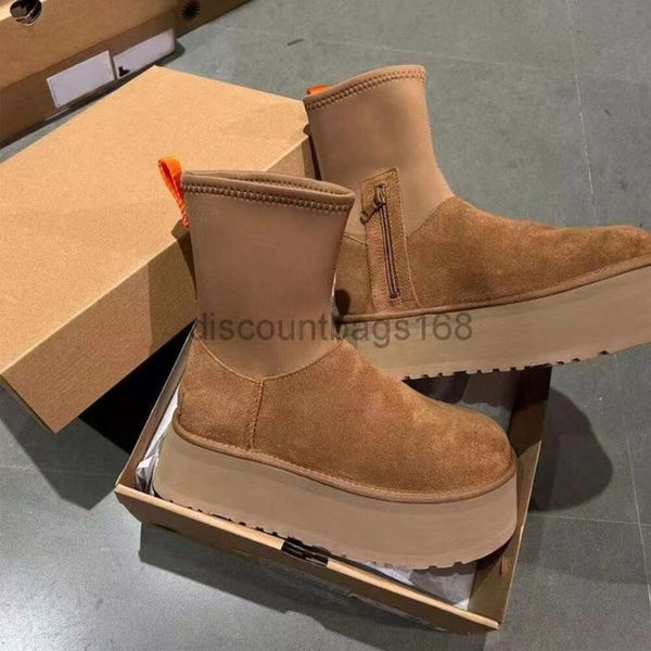 Winter-Uge-Stiefel, hoher Schnitt, Plattform, 2023, Tasman, Cali-Welle, Sport, Herren, Damen, Kastanie, Senfkorn, große Größe, Tazz-Slides, australischer Mini-Stiefel, Fu