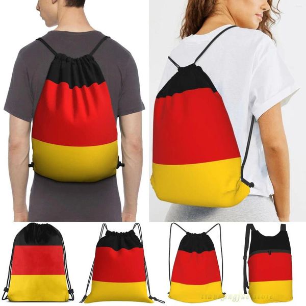 Sacos de compras Alemanha Weltmeisterschaft Fahne Duvet - Bandeira Deutschland Tagesdecke Homens Viagem Esportes Ginásio Bolsa Mulheres Mochila Com Cordão