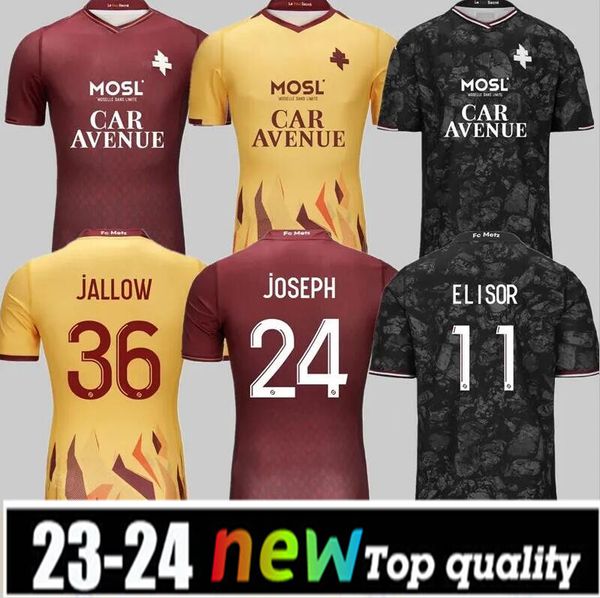 Футбольные майки 23 24 FC METZ MIKAUTADZE JALLOW 2023 2024 Maillot De Foot MAZIZ UDOL YADE JOSEPH DANLEY SABALY Home Away 3rd VAGNER BOULAYA NIANE Футболки