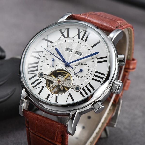 Nuovi numeri romani a palloncino B Orologi da uomo Lunetta in ceramica Classico 42MM Orologio da serbatoio di lusso Movimento meccanico automatico Orologio da polso di design