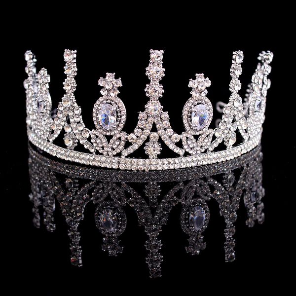 Tiaras Kronen Hochzeitshaarschmuck Kristall Großhandel Mody Girls Abend Prom Party Kleider Accessoires Kopfstücke Kopfstücke