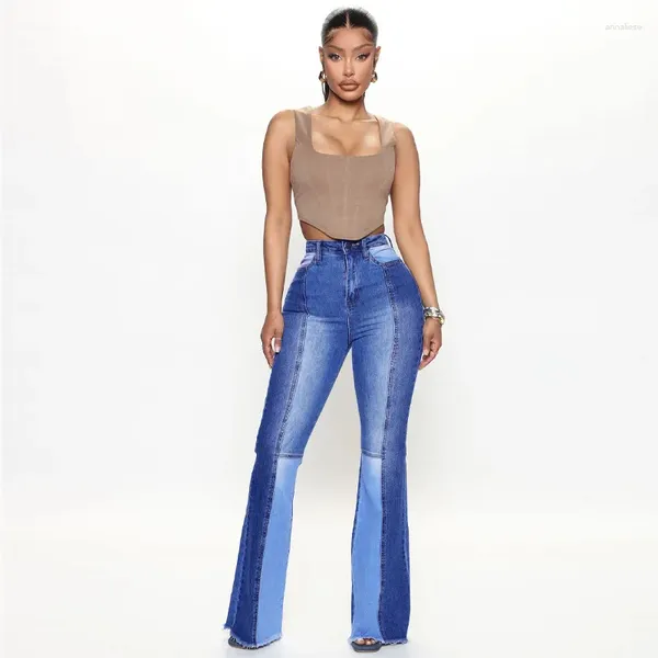 Jeans da donna Donna a vita alta Primavera 2023 Pantaloni larghi da donna Pantaloni Oversize Trendyol Abbigliamento Ultima moda Harajuku Flare