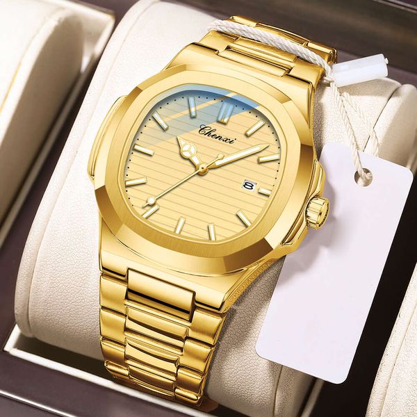 CHENXI Orologio da uomo casual Top Brand Fashion Quadrante quadrato Calendario Orologi da polso al quarzo Orologio maschile impermeabile in acciaio inossidabile