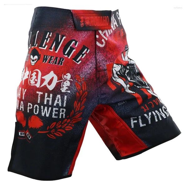 Shorts masculinos mma luta esportes força calças curtas abrangente treinamento de luta fitness jiu-jitsu praia muay thai corrida muscular