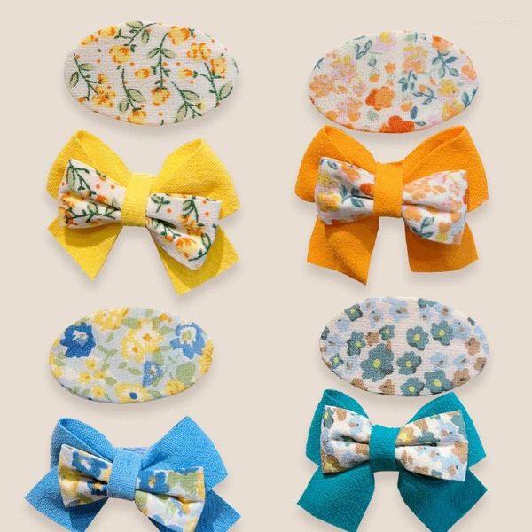 Accessori per capelli Cute Floral Bangs Bb Clip Dolce fiocco in tessuto coreano