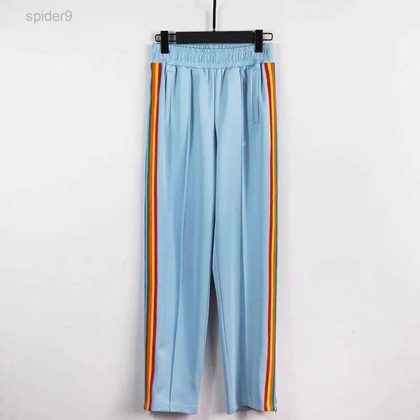 palm angeles Fashion Palm Pantaloni sportivi a gamba dritta a righe arcobaleno Pantaloni casual larghi di marca per coppia