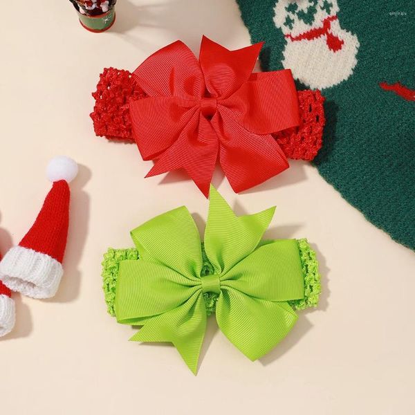 Haarschmuck 3 teile/los Weihnachten Feste Bögen Stirnband Für Baby Mädchen Jahr Party Decor Haarband Turban Kopfbedeckung Geschenk