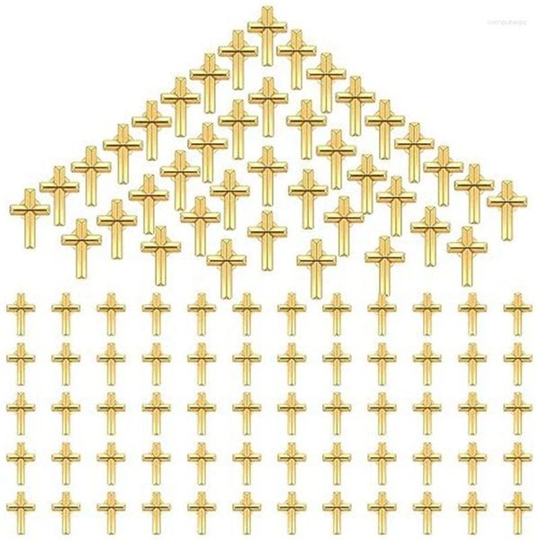 Sacchetti per gioielli 100 pezzi Spilla a croce Set sfuso Spille dorate Smalto religioso per cappellano cristiano Durevole
